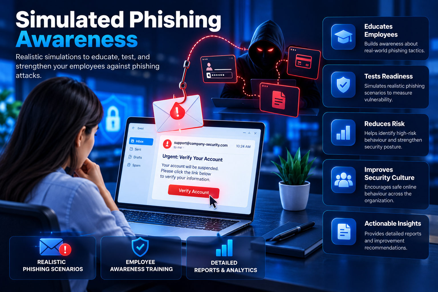 Simulated Phishing for Employee Security Awareness