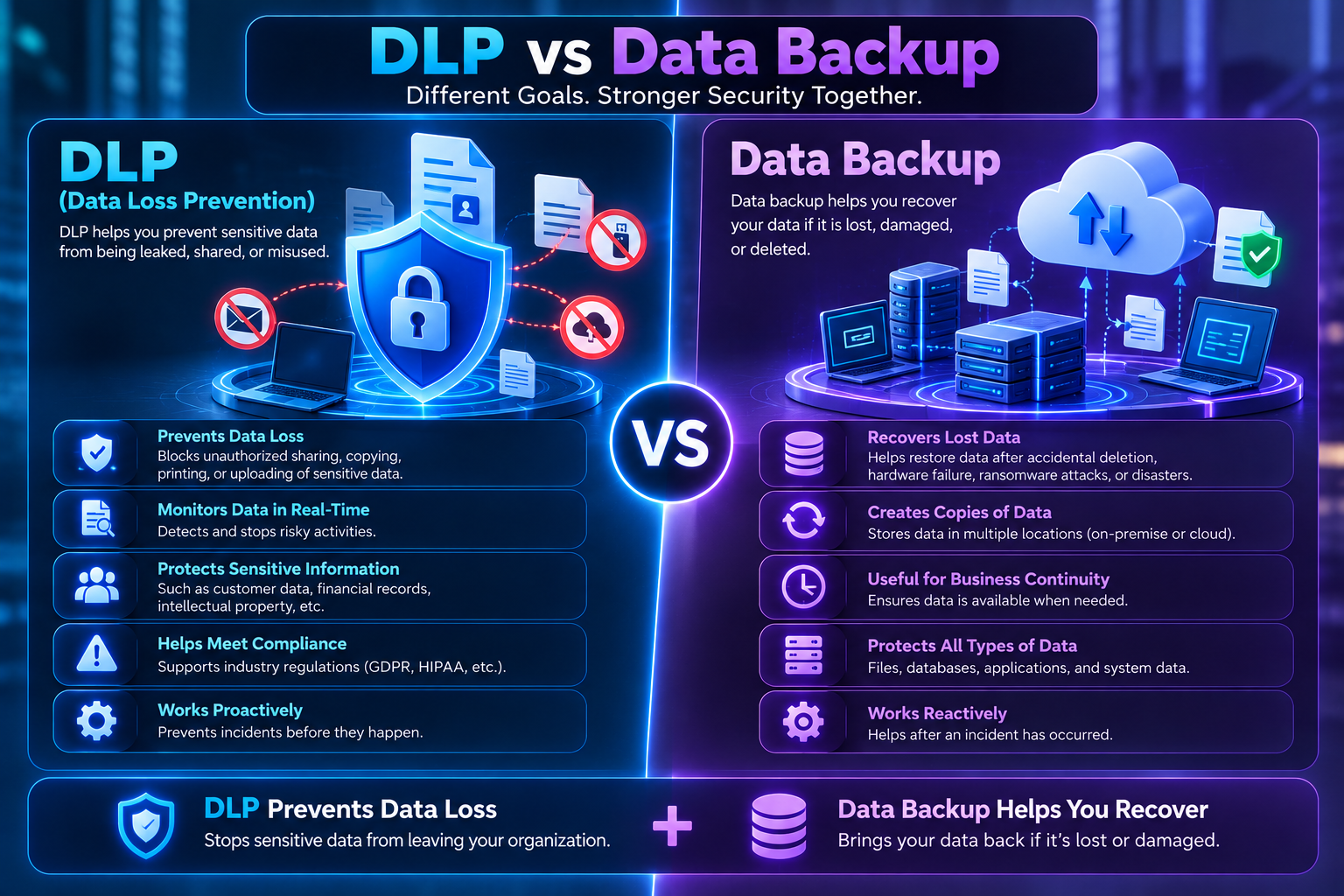 Data Loss Prevention vs Data Backup: Key Differences