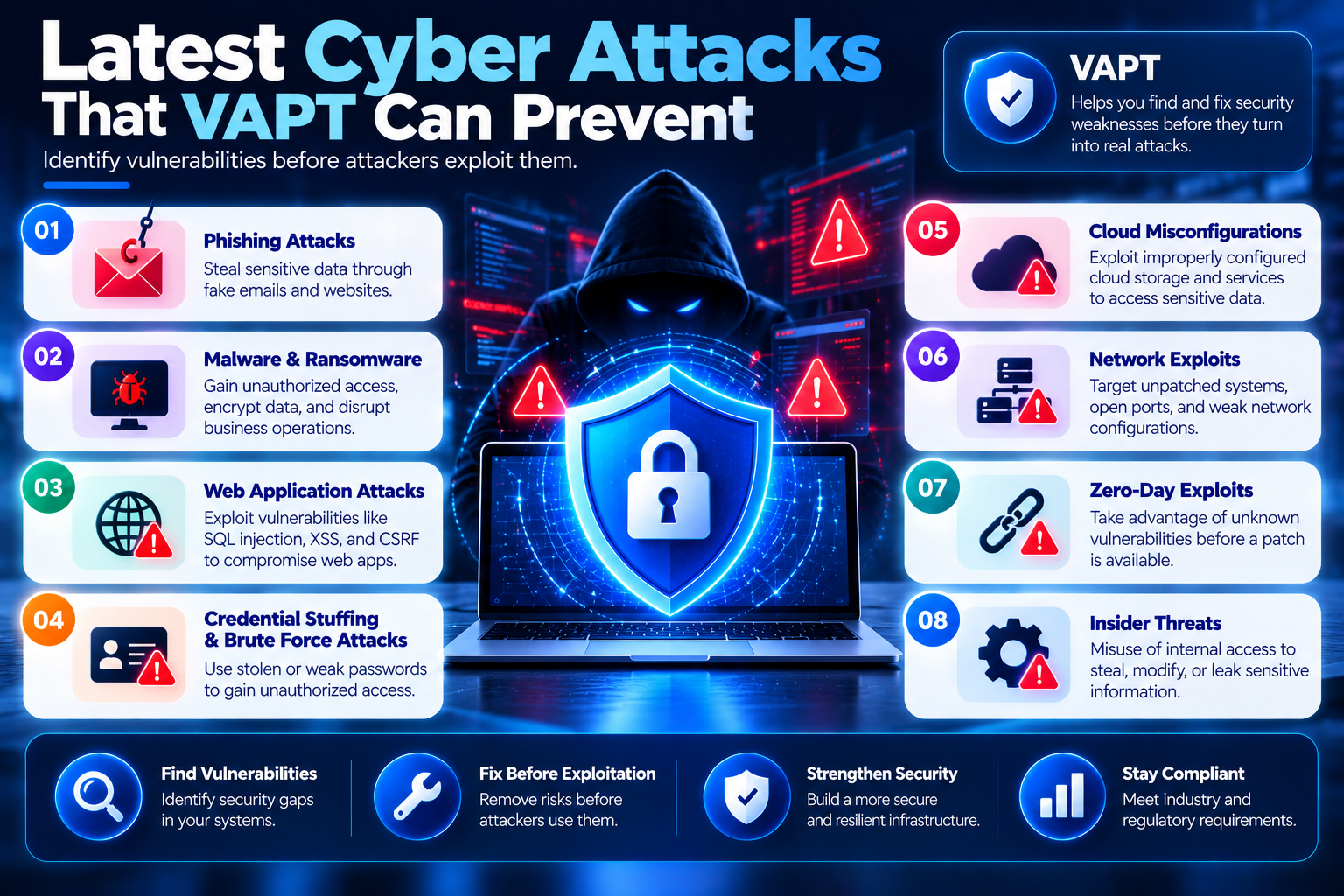 Latest Cyber Attacks That VAPT Can Prevent